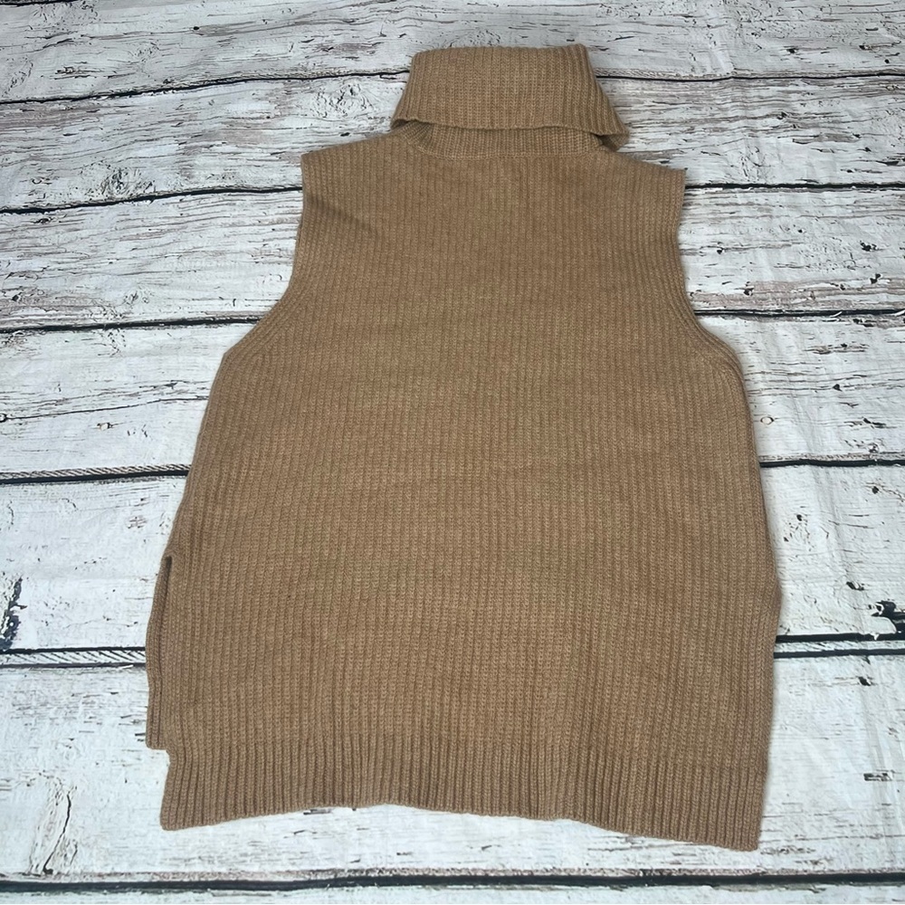 Madewell Wool Sleeveless Turtleneck Sweater Tank Size L - Picture 6 of 6